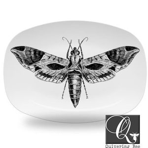 Luna Moth Platter,Insect Art Dinnerware,Decoware™ Serving Platters,bug art decor,serveware,microwave safe dishes,butterfly serving tray #704