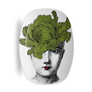 Lettuce Lady Serving Platter,vegetable art tray,durable indoor/outdoor tableware, serveware,entertaining,Mother's day gift 10029 image 1