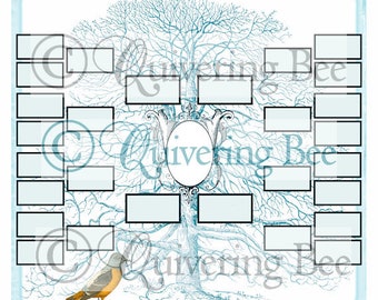 Family Tree Printables,Digital Download,family photo album,12 x 12 family tree printable,ancestry chart,genealogy chart,family history #T800