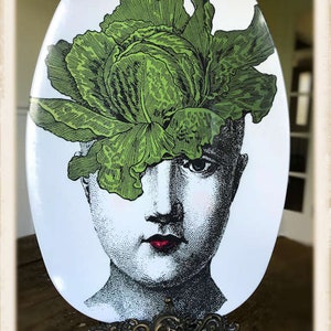 Lettuce Lady Serving Platter,vegetable art tray,durable indoor/outdoor tableware, serveware,entertaining,Mother's day gift 10029 image 3