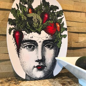 Lettuce Lady Serving Platter,vegetable art tray,durable indoor/outdoor tableware, serveware,entertaining,Mother's day gift 10029 image 9
