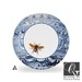 Bee Dinner Plates,blue and white dishes,honeybee art plates,ThermoSāf® dinnerware,insect art dinner plates,microwave safe dishes #751 