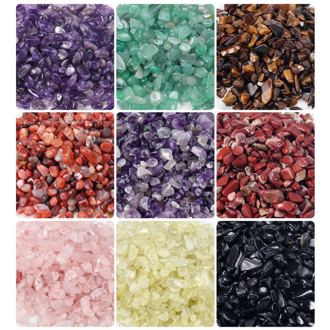 Genuine Loose Crystal Chips Bulk Crystal Chip Bags Undrilled Etsy