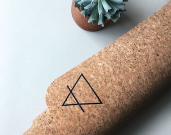 Non-Slip Cork Yoga Mat - minimal earth design | great for all yoga + hot yoga, meditation, pilates | all natural + sustainably sourced