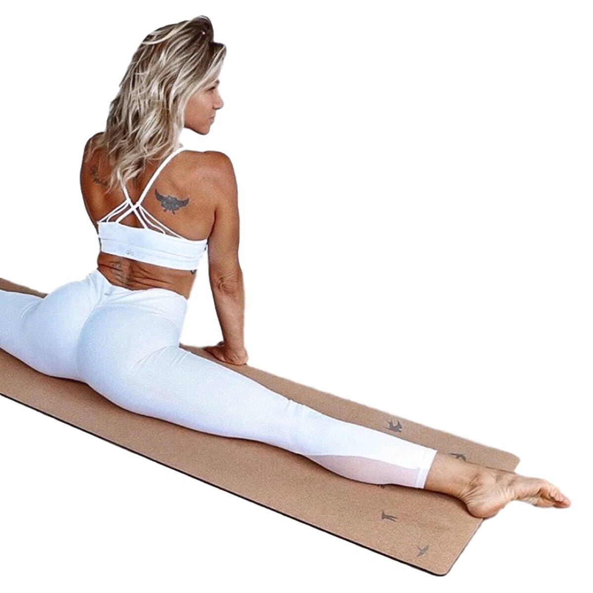 Yoga Studio alignment cork yoga mats (4mm) - takegoodcare.
