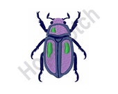 Purple Beetle - Machine Embroidery, Embroidery Designs, Embroidery Patterns, Embroidery Files - 4 X 4, Bug, Insect