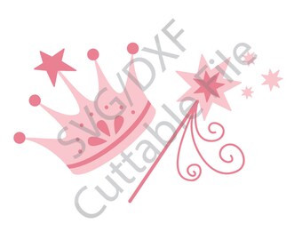 Download Princess wand svg | Etsy