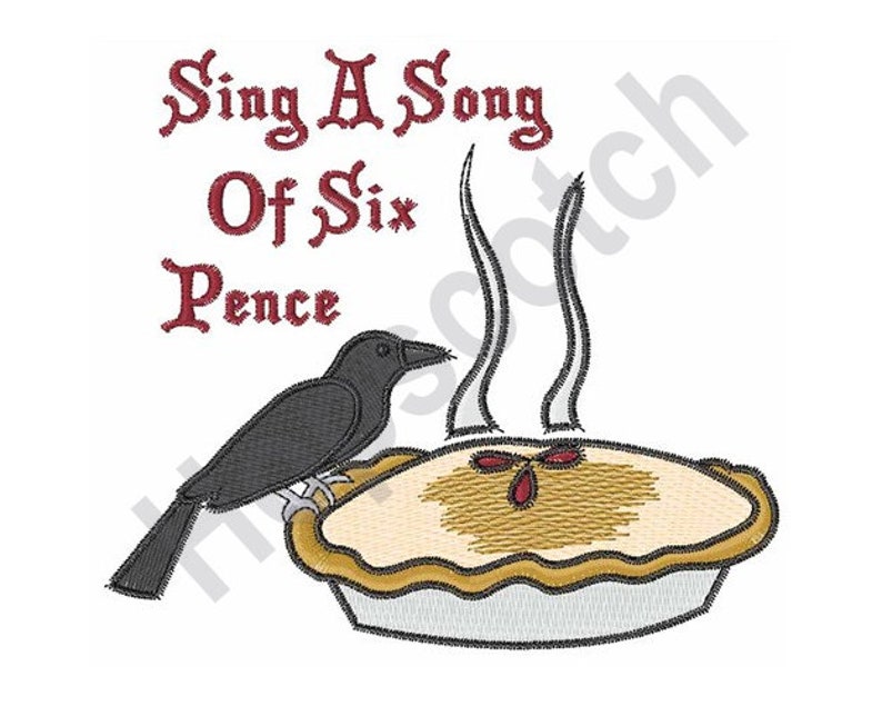 Sing Song Of Six Pence Blackbird Bird Pie Nursery Rhyme Etsy