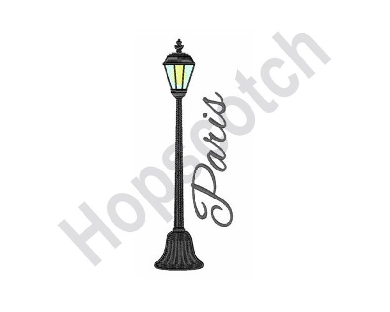 Paris Lamppost Machine Embroidery Designs Image 0