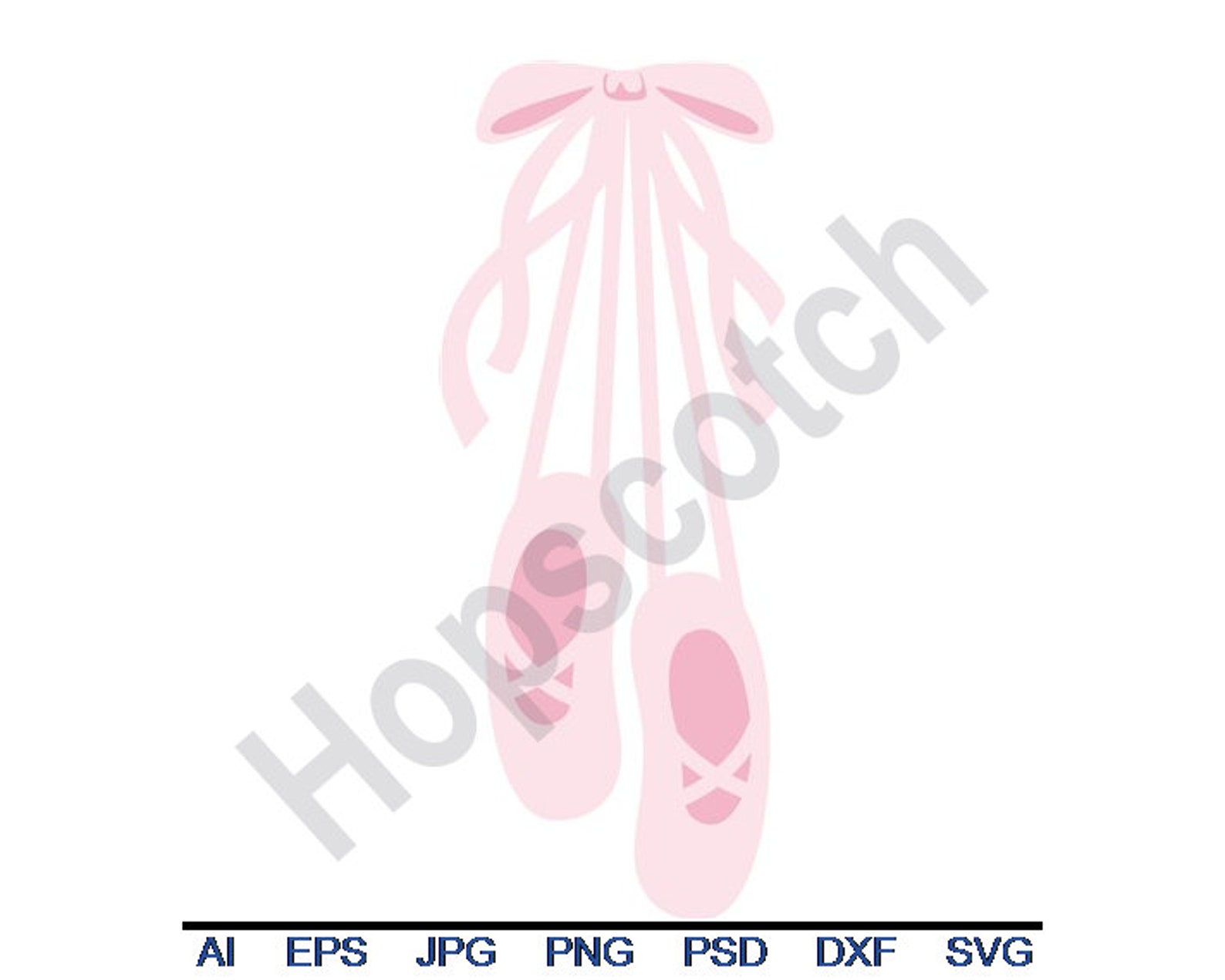 ballet slippers - svg file, dxf file, cricut file, cameo file, silhouette file