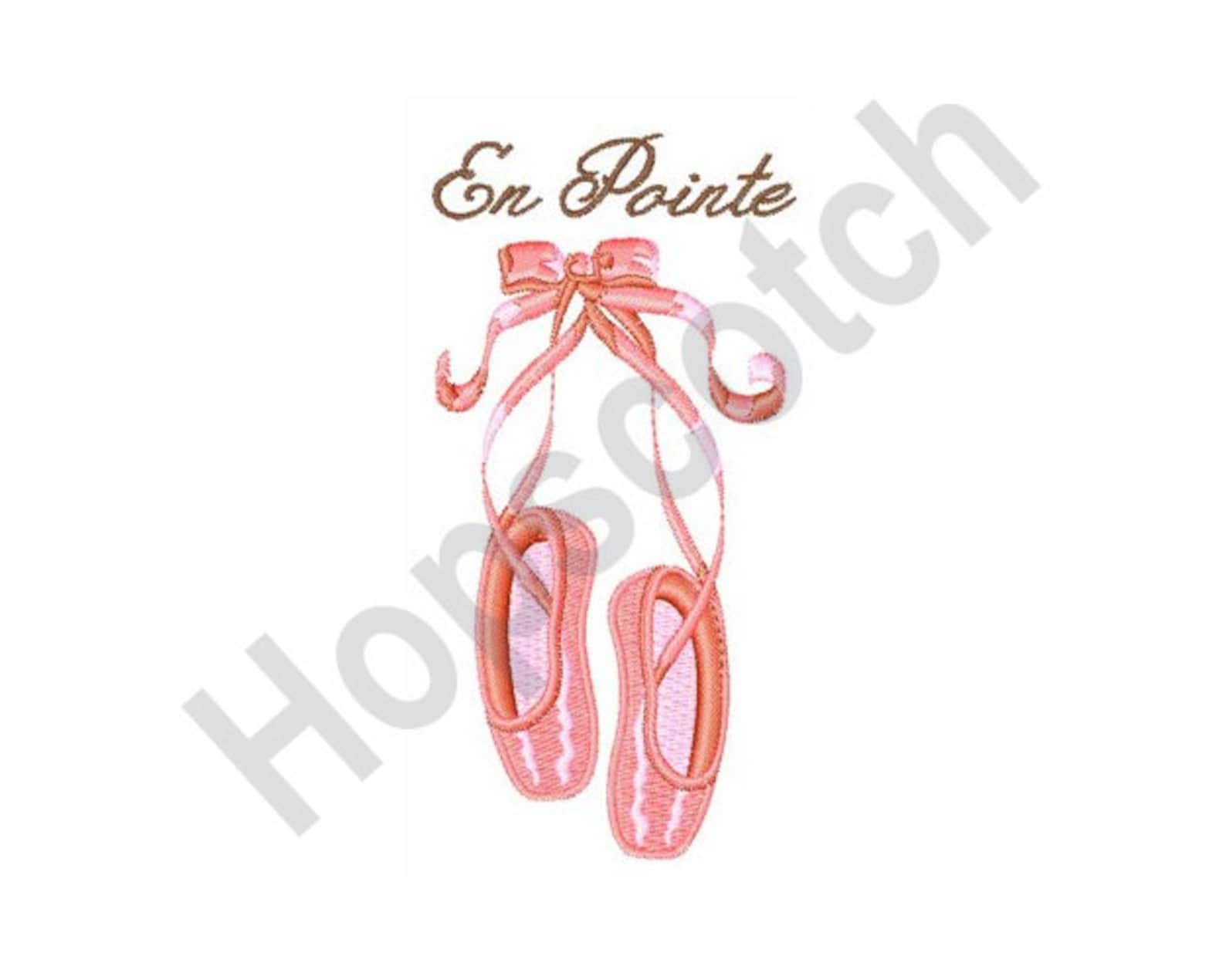 ballet shoes - en pointe - machine embroidery, embroidery designs, embroidery patterns, embroidery files