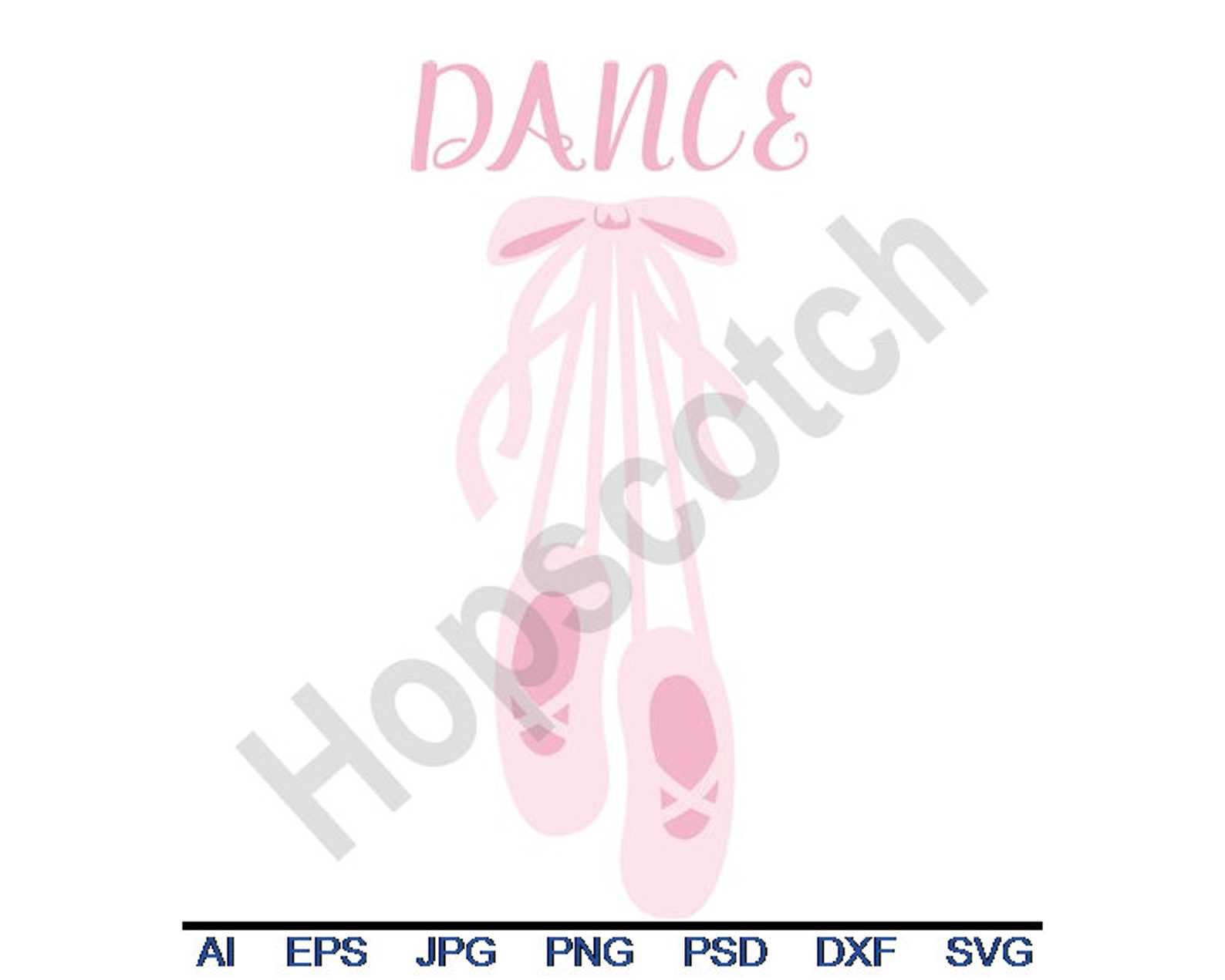 dance ballet slippers - svg file, dxf file, cricut file, cameo file, silhouette file