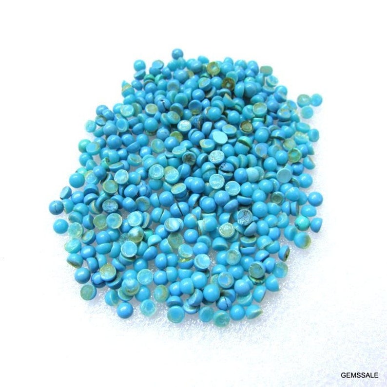 Turquoise Cabochon Round Gemstone 50 pcs 3mm Turquoise Cabochon Round Gemstone Sleeping Beauty Arizona TURQUOISE Round Cabochon Gemstone