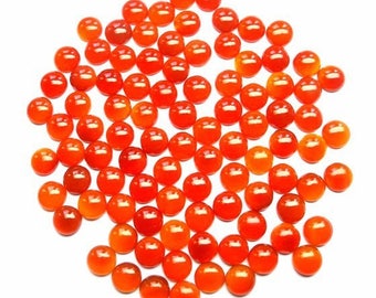 10 cabochon di corniola AAA: pietre preziose rotonde sciolte da 4 mm