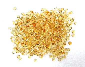 10 AAA gouden citrien 3 mm ronde cabochon losse edelstenen