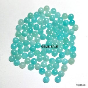 4mm Amazonite Cabochon Round Loose Gemstone, AMAZONITE Round Cabochon Gemstone, Amazonite Cabochon Round Loose Gemstone