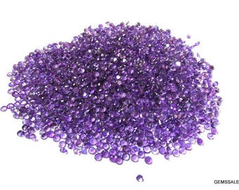 25 AAA Amethyst Gemstones: 3mm Faceted Round Loose Stones