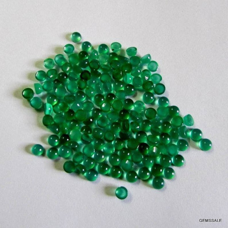 Green Onyx Cabochon Round 25 Pieces 5mm Green Onyx Cabochon Round Gemstone Green Onyx Round Cabochon Loose gemstone
