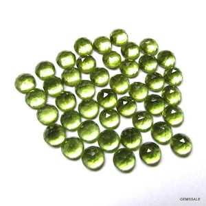 25 pieces 3mm Peridot Round Rose Cut Cabochon gemstone, AAA++ Quality 100% Natural 3mm peridot rose faceted cabochon calibrated gems