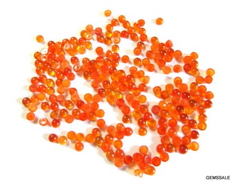10 AAA Carnelian Cabochons: 1mm Round Loose Gemstones