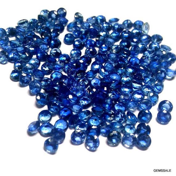 AAA Blue Kyanite Gemstone: 3mm Faceted Round, 10 Piece Set
