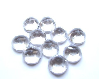 10 AAA Crystal Quartz Rosecut Edelsteine: 5 mm runde Cabochons
