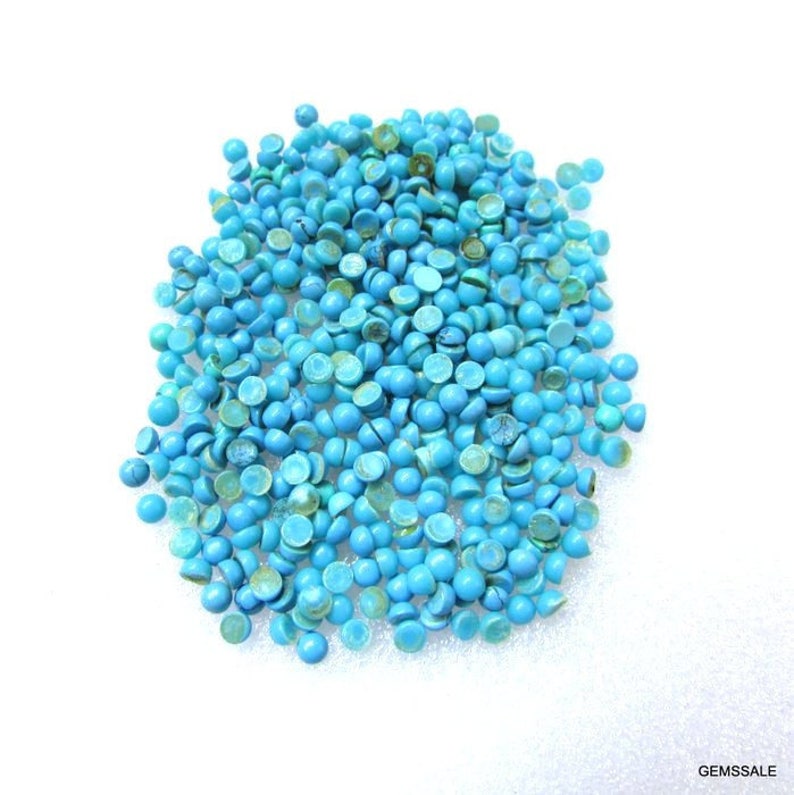Turquoise Cabochon Round Gemstone 50 pcs 3mm Turquoise Cabochon Round Gemstone Sleeping Beauty Arizona TURQUOISE Round Cabochon Gemstone