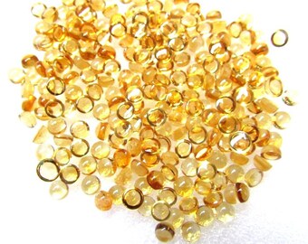 50 AAA-citrien cabochons: ronde losse edelstenen van 4 mm