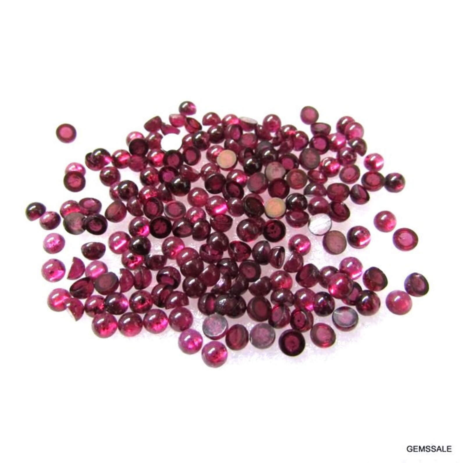 10 Pieces 1.5mm Rhodolite Garnet Cabochon Round Gemstone - Etsy