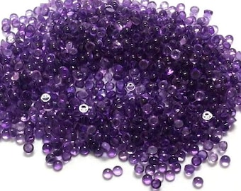 10 cabujones de amatista AAA: piedras preciosas sueltas redondas de 2 mm