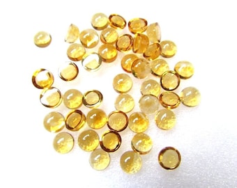 10 AAA Golden Citrine 6mm Round Cabochons
