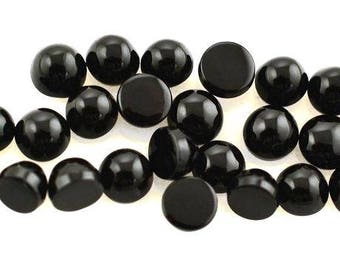 10 Stück 1,5mm Schwarz Onyx Cabochon runde lose Edelstein, Schwarz Onyx Cabochon rund, Schwarzer Onyx Cabochon Rund Edelstein, cabochon schwarzer Onyx