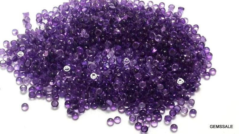 50 pieces 4mm Amethyst Cabochon Round Loose Gemstone, Amethyst Round Cabochon Loose Gemstone, Amethyst Cabochon Loose Gemstone image 4