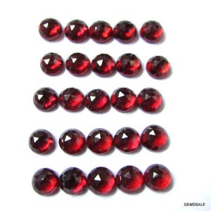 10 pieces 4mm Red Garnet rosecut round cabochon loose gemstone, Wholesale Lot 100% Natural, Red Garnet rosecut cabochon round loose Gemstone image 5