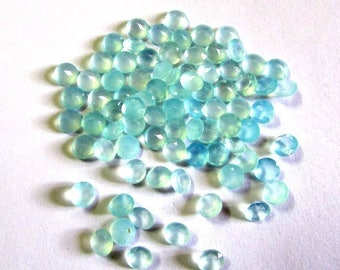 25 Pieces 5mm Aqua Chalcedony Faceted Round Gemstone - Aqua Chalcedony Round Faceted gemstone - Chalcedony Faceted Round Gemstone