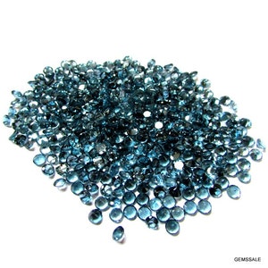 25 Stück 3mm London Blautopas facettierte runde Edelstein, Natürliche London Blautopas Runde facettierte Edelstein, London Blautopas rund facettiert