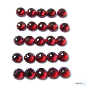 10 pieces 4mm Red Garnet rosecut round cabochon loose gemstone, Wholesale Lot 100% Natural, Red Garnet rosecut cabochon round loose Gemstone