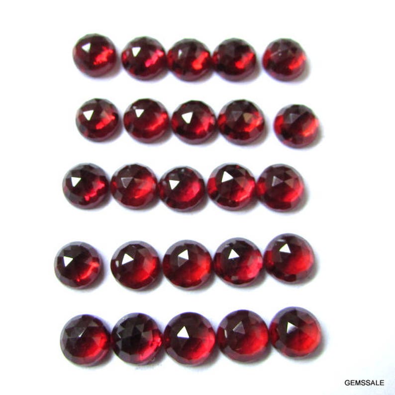 10 pieces 4mm Red Garnet rosecut round cabochon loose gemstone, Wholesale Lot 100% Natural, Red Garnet rosecut cabochon round loose Gemstone