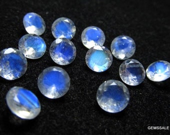 10 pieces 5mm Rainbow moonstone Faceted Round Loose Gemstone, Rainbow Moonstone Round Faceted Gemstone, Rainbow Moonstone Faceted Gems