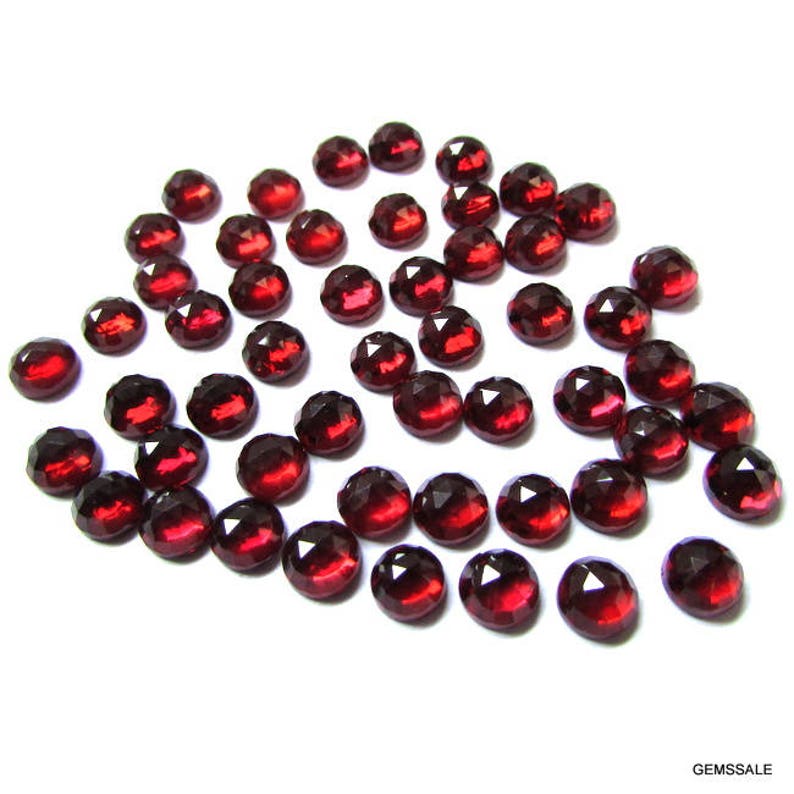10 pcs 3mm Red Garnet rosecut round cabochon gemstone Round Rose cut Wholesale Lot 100/% Natural Red Garnet rose cut cabochon round loose