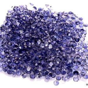 25 pcs 3mm Iolite Faceted Round Loose Gemstone Nice AAA Quality 100% Natural Faceted Iolite Round Gemstone Loose Iolite Gems Wholesale Lots