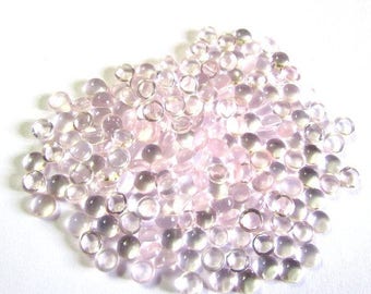 10 AAA Rose Quartz Cabochons: 5mm Round Polished Gemstones