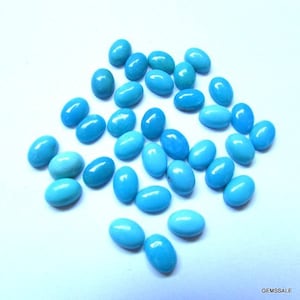 10 pieces 5x7mm Sleeping Beauty Arizona Turquoise Oval Cabochon Smooth polished gemstone, Arizona Turquoise Cabochon Oval Gemstone