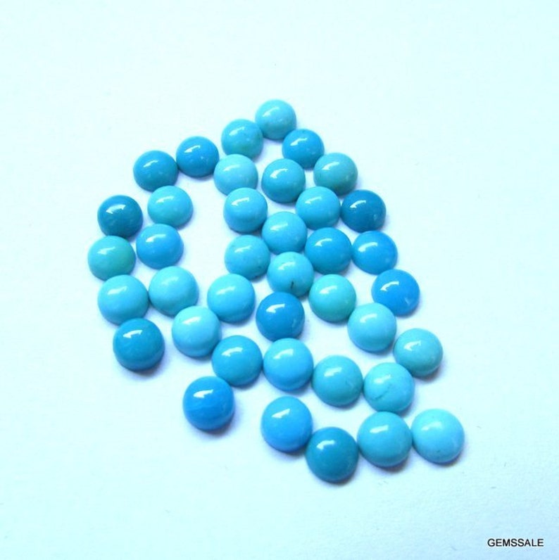 TURQUOISE Round Cabochon Gemstone Sleeping Beauty Arizona 10 pieces 5mm Turquoise Cabochon Round Gemstone Turquoise Cabochon Round