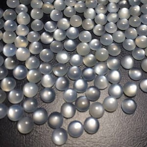 10 piece 3mm Or 4mm White moonstone cabochon round, White Moonstone Round Cabochons, Round Shape White Moonstone Super Fine Quality Gemstone
