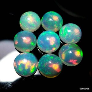 50 pieces 6mm Ethiopian opal cabochon round gemstone 100% Natural Ethiopian welo opal round cabochon loose gemstone round opals cabochon