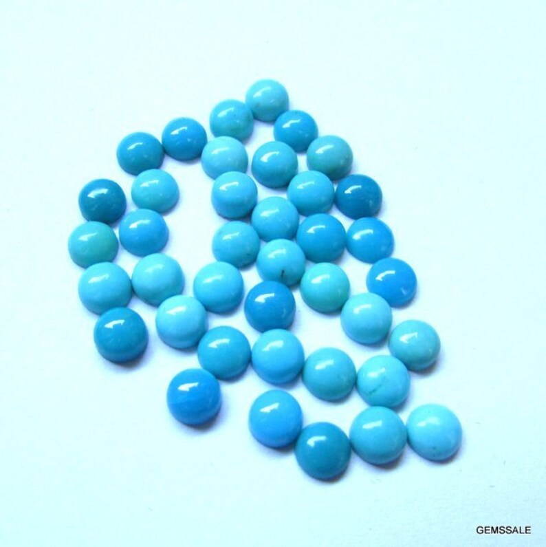 TURQUOISE Round Cabochon Gemstone Sleeping Beauty Arizona 10 pieces 5mm Turquoise Cabochon Round Gemstone Turquoise Cabochon Round