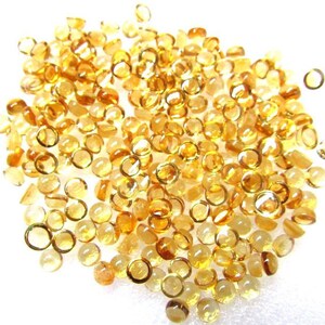 25 pieces 4mm Citrine Round Cabochon Gemstone - Citrine Cabochon Round - Natural Citrine round cabochon loose gemstone - AAA++ Quality Gems