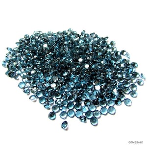 10 Stück 4 mm London Blautopas facettierte runde Edelstein, Natürliche London Blautopas rund facettierte Edelstein, London Blautopas rund facettiert
