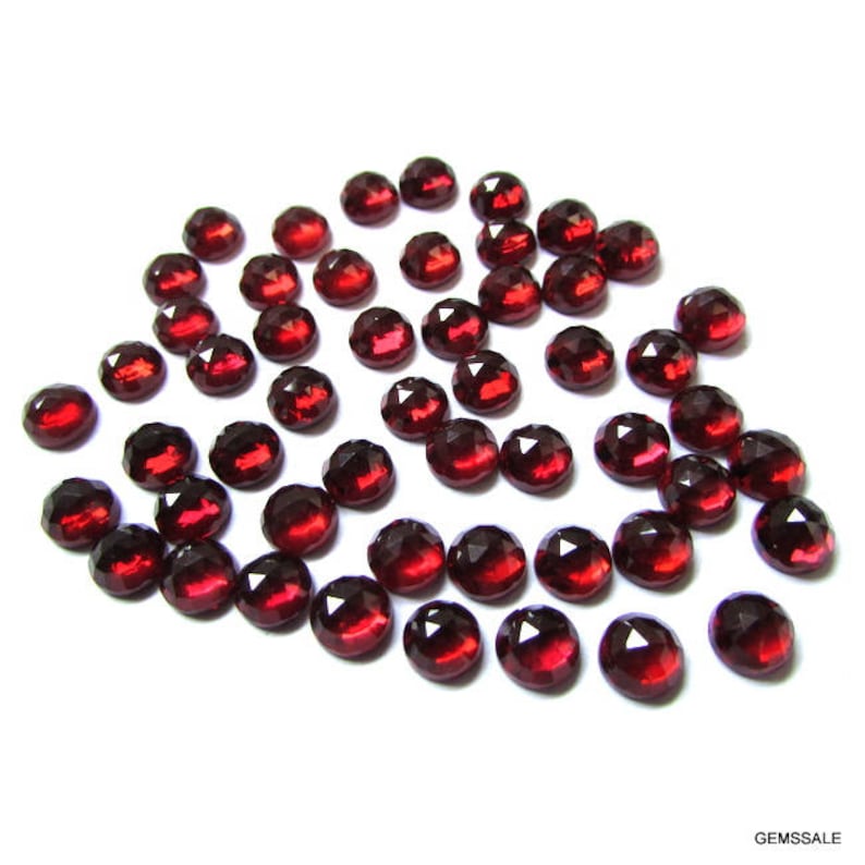 10 pcs 3mm Red Garnet rosecut round cabochon gemstone Round Rose cut Wholesale Lot 100/% Natural Red Garnet rose cut cabochon round loose